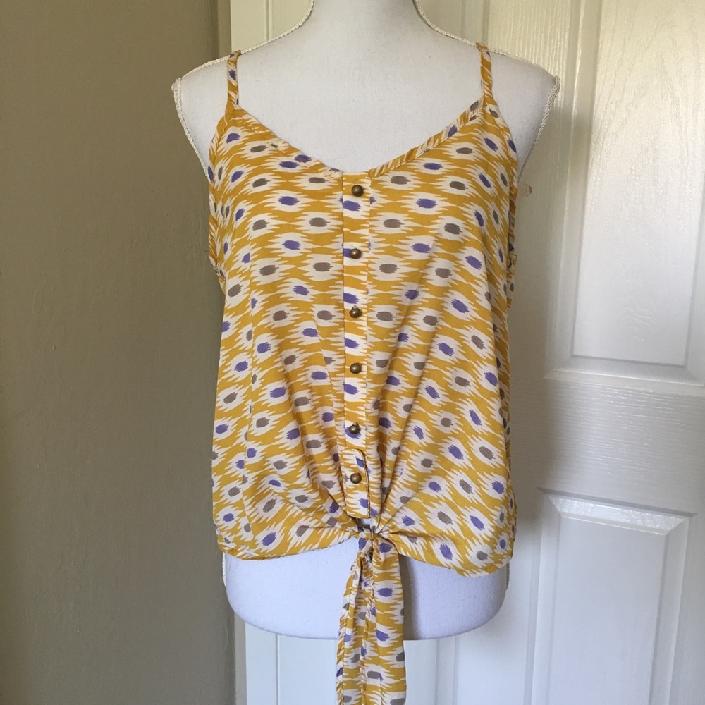 Tie Front Spaghetti Strap Tank